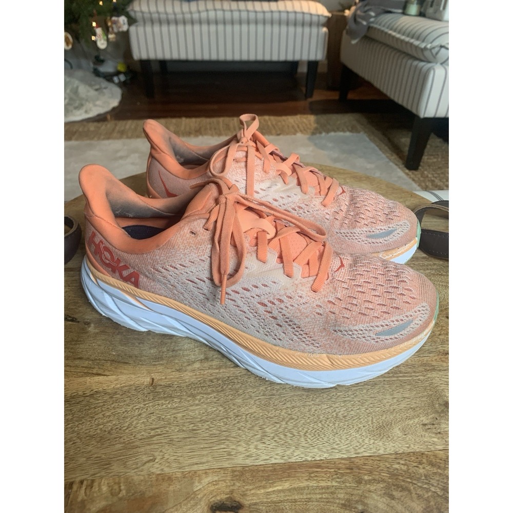 Hoka One Clifton 8 Women's 8.5 B Cantaloupe‎ Running Shoes Sneakers 1119394-CSPY